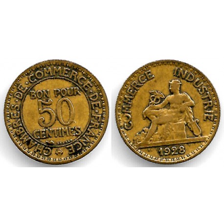 (884) Francia. 1928. 50 Centimes (BC)