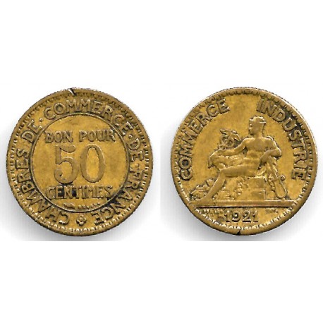 (884) Francia. 1921. 50 Centimes (BC)