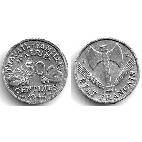 (914.3) Francia. 1944C. 50 Centimes (BC)