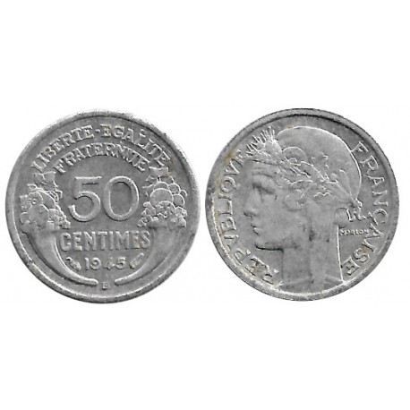 (894.2a) Francia. 1945B. 50 Centimes (BC+)