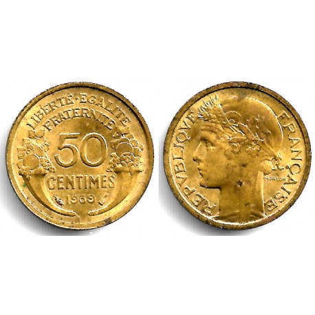 (894.1) Francia. 1939. 50 Centimes (MBC)