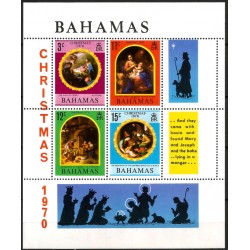 Bahamas. 1970. Hoja Conmemorativa (Nuevo) Navidad