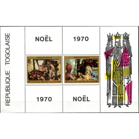 Togo. 1970. Hoja Conmemorativa (Nuevo) Navidad