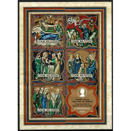 Islas Cook. 1970. Hoja Conmemorativa (Nuevo) Navidad
