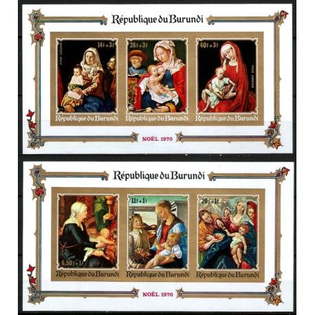 Burundi. 1970. Hojas Conmemorativas (Nuevo) Navidad