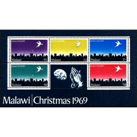Malaui. 1969. Hoja Conmemorativa (Nuevo) Navidad