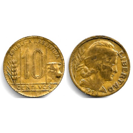 (41) Argentina. 1948. 10 Centavos (BC/BC+)