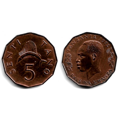 (1) Tanzania. 1972. 5 Senti (EBC)