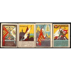 Viñetas Conm. de Manresa. Octubre 1928 (Nuevo, con señal de fijasellos)