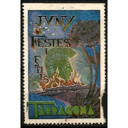 Viñeta Conm. Fiestas i Fallas. Junio. Tarragona (Nuevo, con señal de fijasellos y leve rotura)