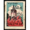 Viñeta Conm. Visitad las Fallas. Valencia. Año 1934 (Usado)