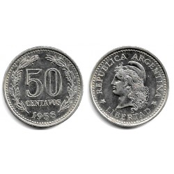(56) Argentina. 1958. 50 Centavos (EBC)