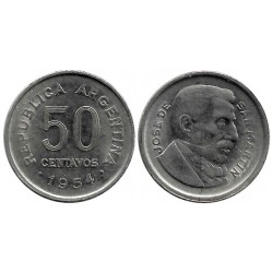 (49) Argentina. 1954. 50 Centavos (MBC)