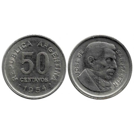 (49) Argentina. 1954. 50 Centavos (MBC)