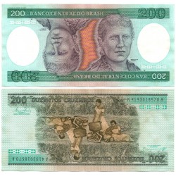 (199b) Brasil. 1981-84. 200 Cruzeiros (MBC)