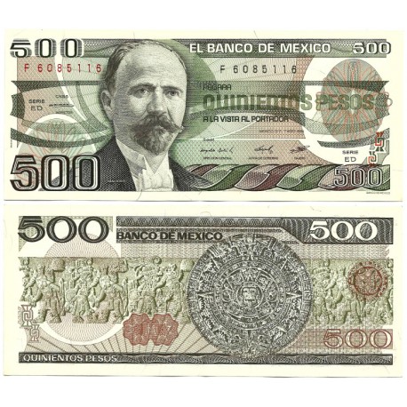 (79b) Estados Unidos Mexicanos. 1984. 500 Pesos (EBC)