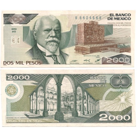 (86a) Estados Unidos Mexicanos. 1985. 2000 Pesos (EBC)
