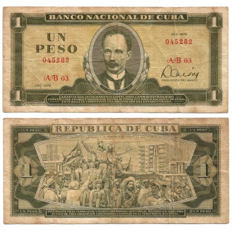 (102b) Cuba. 1978. 1 Peso (BC)