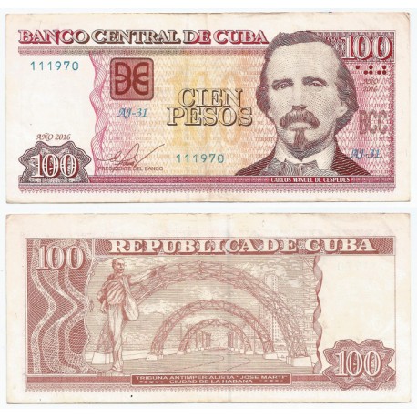 (129h) Cuba. 2016. 100 Pesos (MBC-)