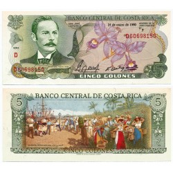 (236e) Costa Rica. 1990. 5 Colones (SC)