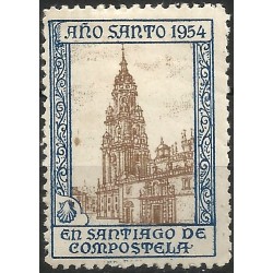 Viñeta Conm. Año Santo 1954. Santiago de Compostela (Usado)