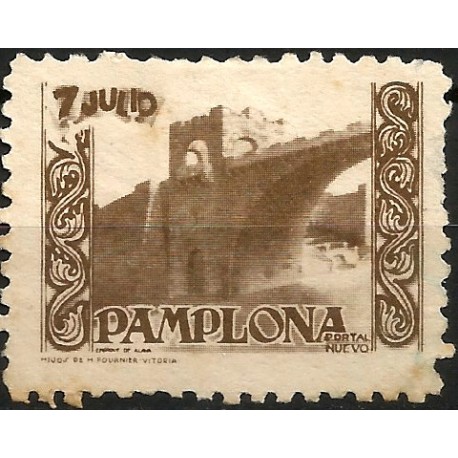 Viñeta Conm. Portal Nuevo. Pamplona. 7 de Julio (Nuevo, sin goma)