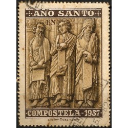 Viñeta Conm. Año Santo en Compostela. Año 1937 (Usado)