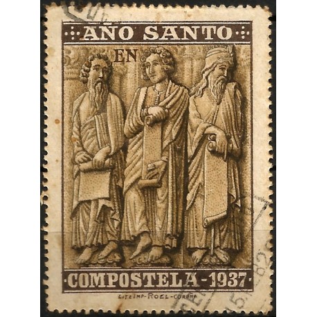 Viñeta Conm. Año Santo en Compostela. Año 1937 (Usado)