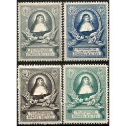 Viñetas Conm. Pro Canonización Bta. Juana de Lestonnac. Fundadora de la O.N.S (Nuevo, con señal de fijasellos)