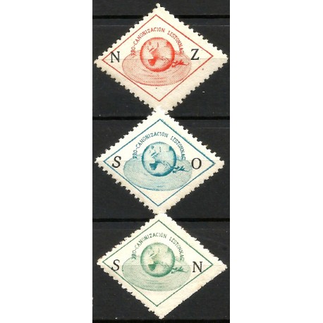 Viñetas Conm. Pro Canonización Bta. Juana de Lestonnac. Fundadora de la O.N.S (Nuevo, con señal de fijasellos)