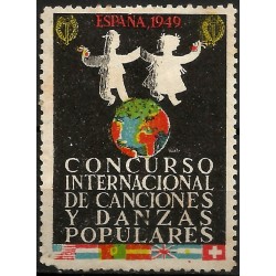 Viñeta Conm. Concurso Int. de Canciones y Danzas Populares. España. Año 1949 (Nuevo, sin goma)