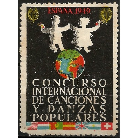 Viñeta Conm. Concurso Int. de Canciones y Danzas Populares. España. Año 1949 (Nuevo, sin goma)