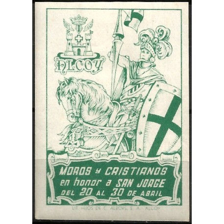 Viñeta Conm. Moros y Cristianos en Honor a San Jorge. Alcoy (Nuevo, con señal de fijasellos)