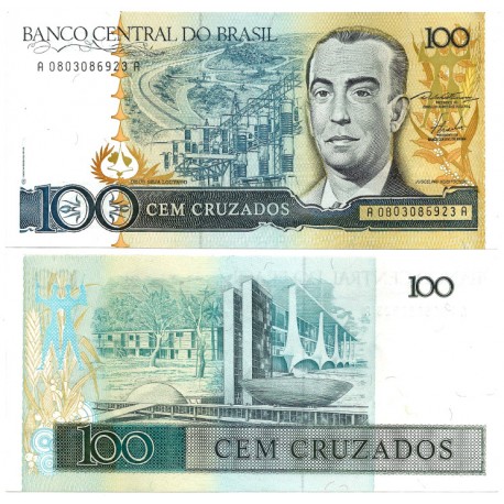 (211a) Brasil. 1986-88. 100 Cruzados (SC)