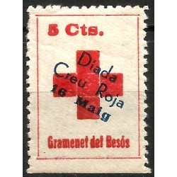 Viñeta Conm. Cruz Roja. Diada 16 de Mayo. Gramenet del Besós (Nuevo, con señal de fijasellos)