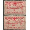 Viñetas Conm. Cruz Roja Española. 5 + 10 Céntimos (Usados)