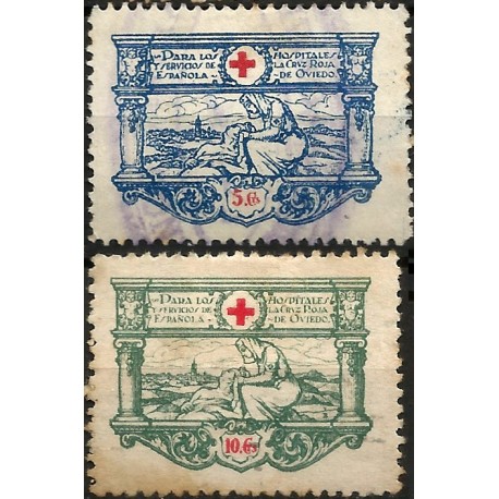 Viñetas Conm. Hospitales y Servicios de la Cruz Roja Española de Oviedo (Usado)