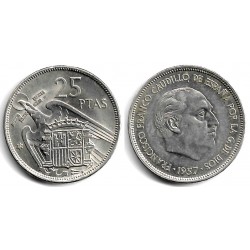 Estado Español. 1957*(75). 25 Pesetas (EBC)