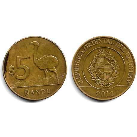 (137) Uruguay. 2014. 5 Pesos (MBC-)
