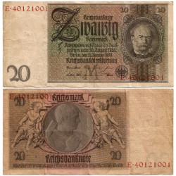 (181a) Imperio Alemán (Weimar). 1929. 20 Mark (MBC-)