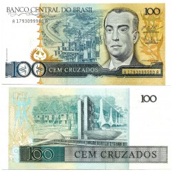 (211c) Brasil. 1986-88. 100 Cruzados (SC)
