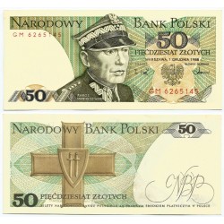 (142c) Polonia. 1988. 50 Zlotych (SC)
