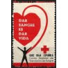 Viñeta Conm. Dar Sangre es Dar Vida. Cruz Roja Española (Nuevo, con señal de fijasellos)