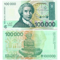 (27) Croacia. 1993. 100000 Dinara (SC-)