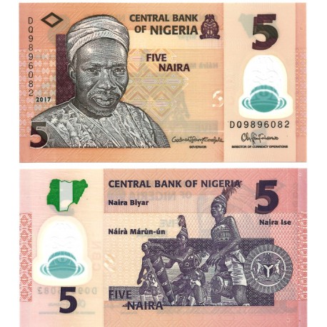 (38h) Nigeria. 2017. 5 Naira (SC)