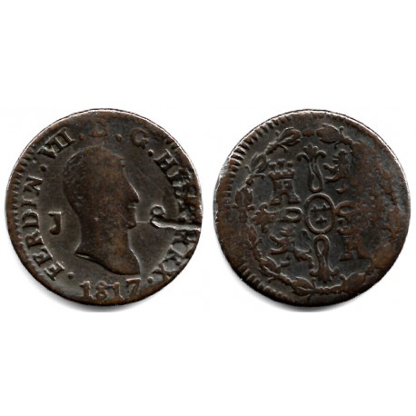 Fernando VII. 1817. 8 Maravedi (BC) Ceca de Jubia