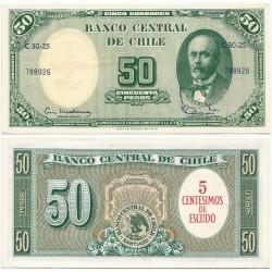 (126b) Chile. 1960-61. 5 Centesimos de Escudo (EBC)