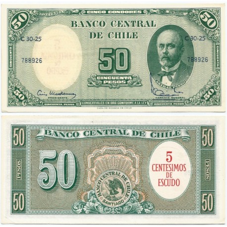 (126b) Chile. 1960-61. 5 Centesimos de Escudo (EBC)