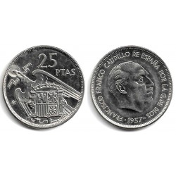 Estado Español. 1957*(75). 25 Pesetas (EBC)