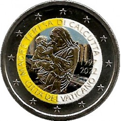 Ciudad del Vaticano. 2022. 2 Euro (SC) Coloreada